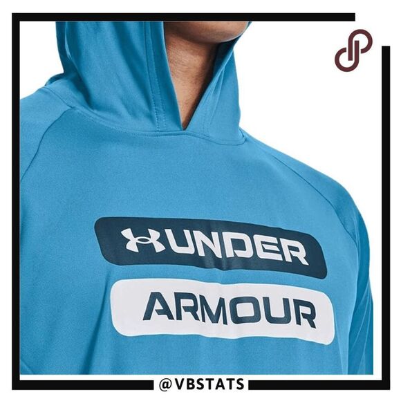 Under Armour Men's Velocity Long Sleeve Hoodie Blue Large NWT - Picture 3 of 11